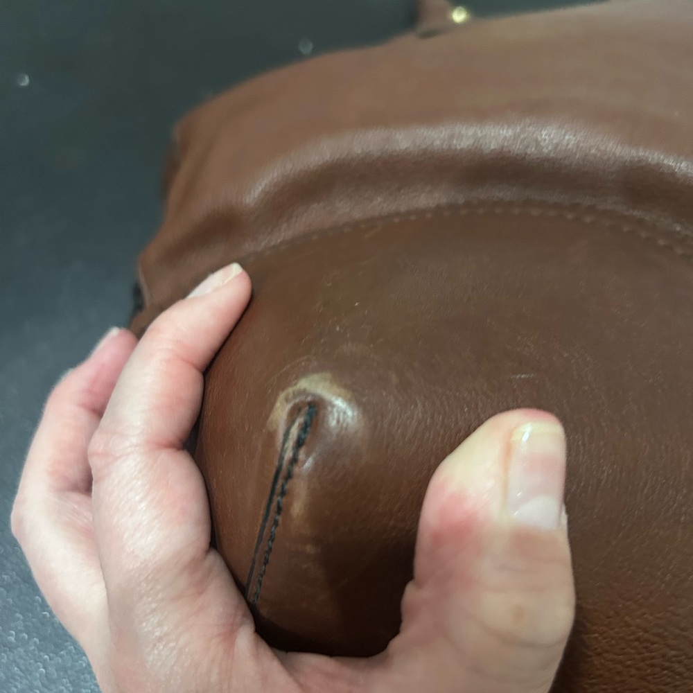 Cole Haan Brown Leather Trimmed Bag - Picture 8 of 13